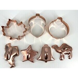 Lot of 7 Vintage Cookie Cutters -- 3 open